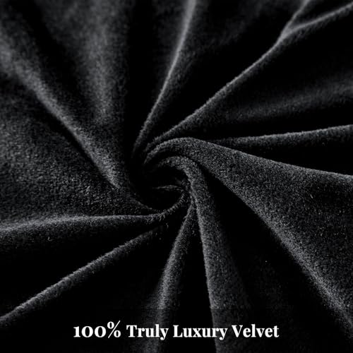 WARMDERN Black Flannel Velvet Duvet Cover King Size Duvet Cover Bedding Sets, 3pcs Ultra Soft Luxury Textured Modern Crystal Velvet Duvet Covers with Zipper Closure(Black, King) - Image 4