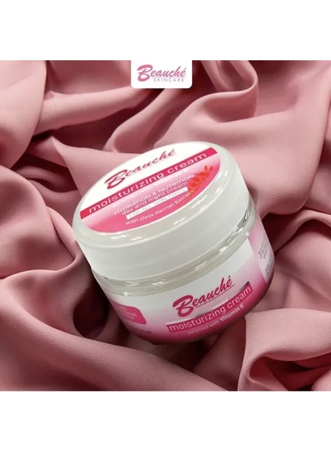 BEAUCHE HYDRATION THAT SHINES BY MORNING Wake up to skin that feels moisturized, supple, and beautifully refreshed. Make Beauché Moisturizing Cream part of your nighttime routine and reveal a soft, lu