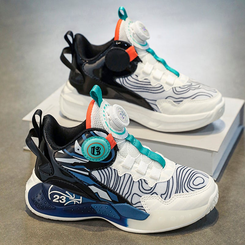 Chinese Goods Joint Name Boys Shoes Fleece-Lined Cotton Shoes Children'S Big Children Sneaker Basketball Shoes - Image 1