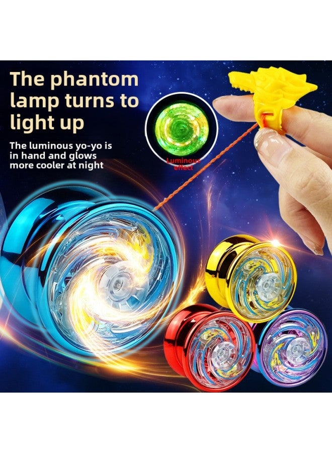 Alloy Yo-yo Entry Type Dead Sleep Live Sleep Yoyo Ball Competitive Yo-yo Stall-Color: Purple - Luminous Alloy Yo-yo (lighting Style + Beast Head Ring + Color Rope) 87g - Image 4
