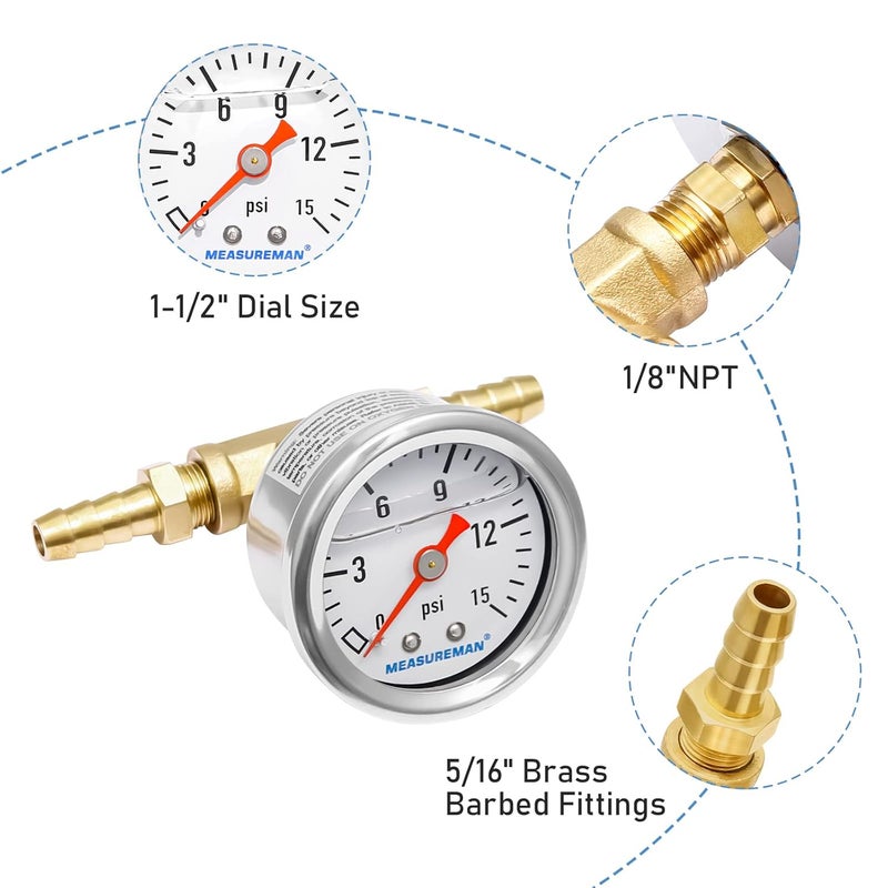 MEASUREMAN Fuel Pressure Gauge Kit - Image 2
