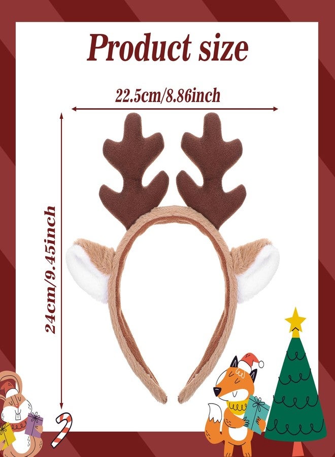 WLLHYF Deer Antlers Headband, Christmas Reindeer Antlers Headbands Cute Animal Ears Head Bands Deer Antler Hairband for Women Adults Christmas Halloween Party Cosplay Costume - Image 2