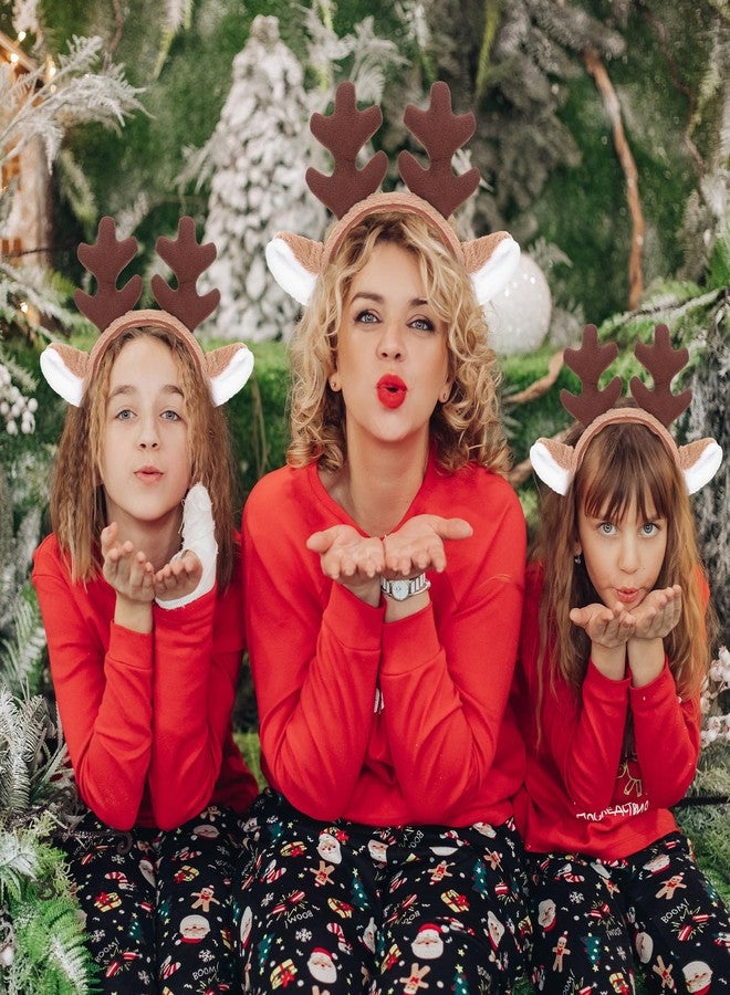 WLLHYF Deer Antlers Headband, Christmas Reindeer Antlers Headbands Cute Animal Ears Head Bands Deer Antler Hairband for Women Adults Christmas Halloween Party Cosplay Costume - Image 4