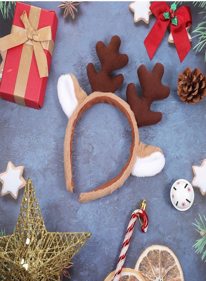 WLLHYF Deer Antlers Headband, Christmas Reindeer Antlers Headbands Cute Animal Ears Head Bands Deer Antler Hairband for Women Adults Christmas Halloween Party Cosplay Costume - Image 5