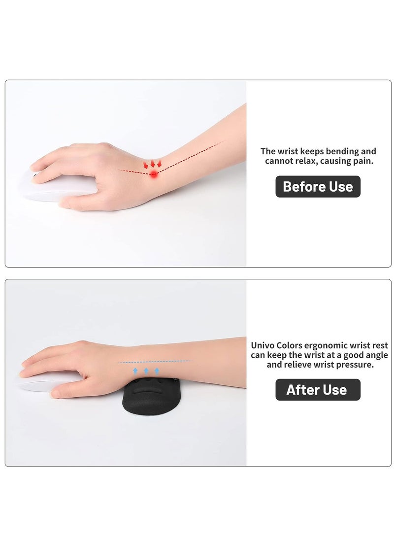 SYOSI Mouse Wrist Rest for Desk Soft Memory Foam Wrist Support for Mouse Ergonomic Hand Rest Pad for Office Gaming Computer Laptop Odorless Breathable with Anit Slip Silicone Bottom Easy Typing  - Image 5