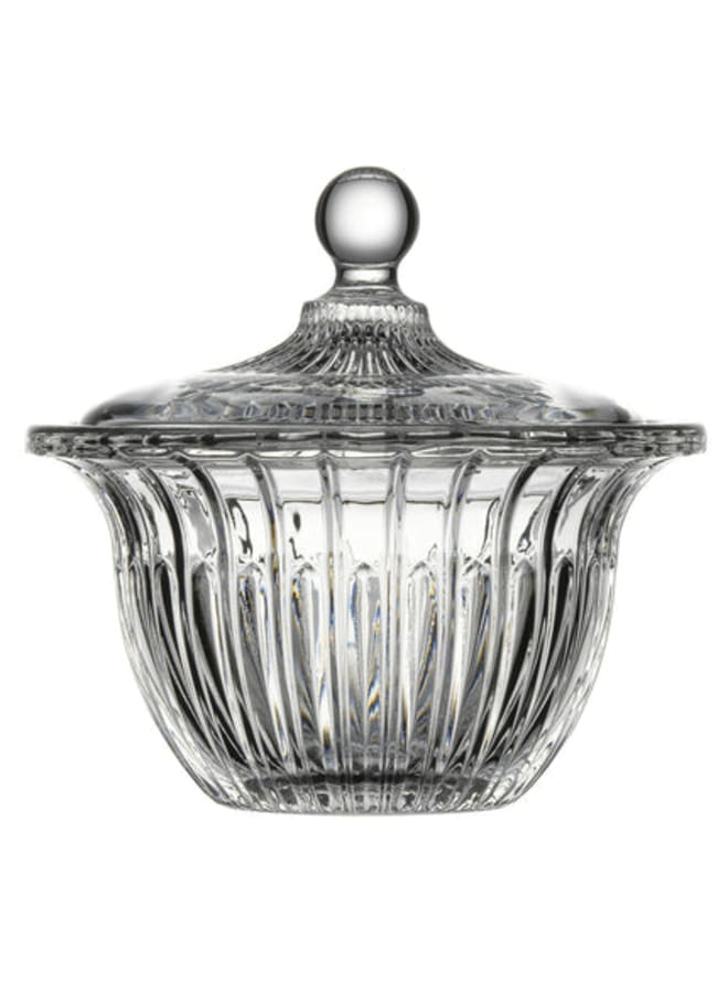Glass Candy Bowl With Cover -14cm - Clear - Glass clear 14cm