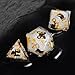 EZUO DND Cat Dice Set for Role Playing Gaming with Box Sticker Sharp Edged Polyhedral Resin DND Dice Set with Cute Black Cat Yellow Image D D20 D12 D10 D8 D6 D4 Dice RPG MTG Gift White - Image 4