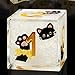 EZUO DND Cat Dice Set for Role Playing Gaming with Box Sticker Sharp Edged Polyhedral Resin DND Dice Set with Cute Black Cat Yellow Image D D20 D12 D10 D8 D6 D4 Dice RPG MTG Gift White - Image 2