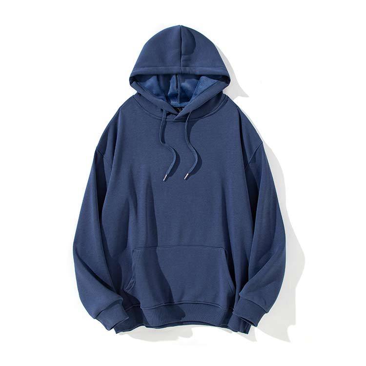 D14# tide cotton silver fox velvet shoulder-drop pullover hooded vests in stock group clothing T-shirt overalls printing logo dark gray blue 