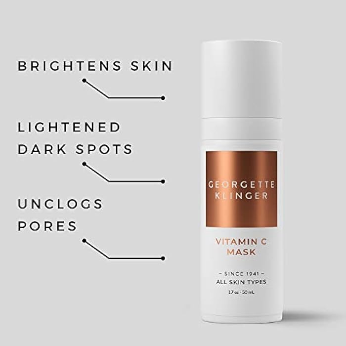Georgette Klinger Vitamin C Mask - Nutrient-Rich Skin Brightening Treatment, Draws Out Impurities, Unclogs Pores, Fights UV Damage, Smooths and Firms for Radiant, Even-Toned Complexion - 1.7 oz - Image 4