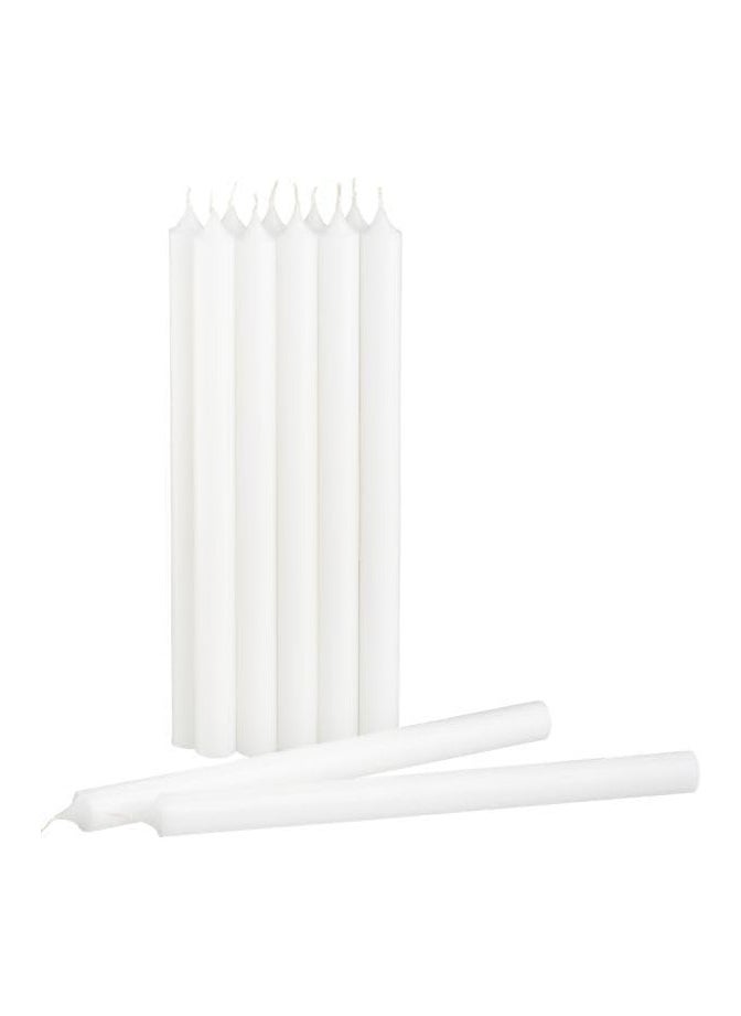 Lukadah Lukadah Premium Quality Unscented Taper Candles, Long Burning Hours, Decorative Taper Candles, SPA Candles, Romantic - Dripless Clean Burning Smokeless Dinner Candle | 8 Pcs  - Image 1