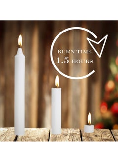 Lukadah Lukadah Premium Quality Unscented Taper Candles, Long Burning Hours, Decorative Taper Candles, SPA Candles, Romantic - Dripless Clean Burning Smokeless Dinner Candle | 8 Pcs  - Image 4