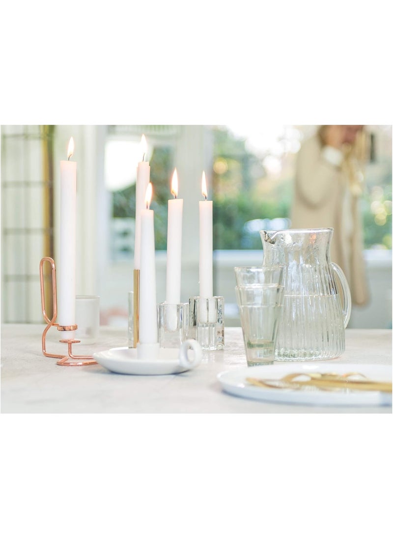 Lukadah Lukadah Premium Quality Unscented Taper Candles, Long Burning Hours, Decorative Taper Candles, SPA Candles, Romantic - Dripless Clean Burning Smokeless Dinner Candle | 8 Pcs  - Image 5