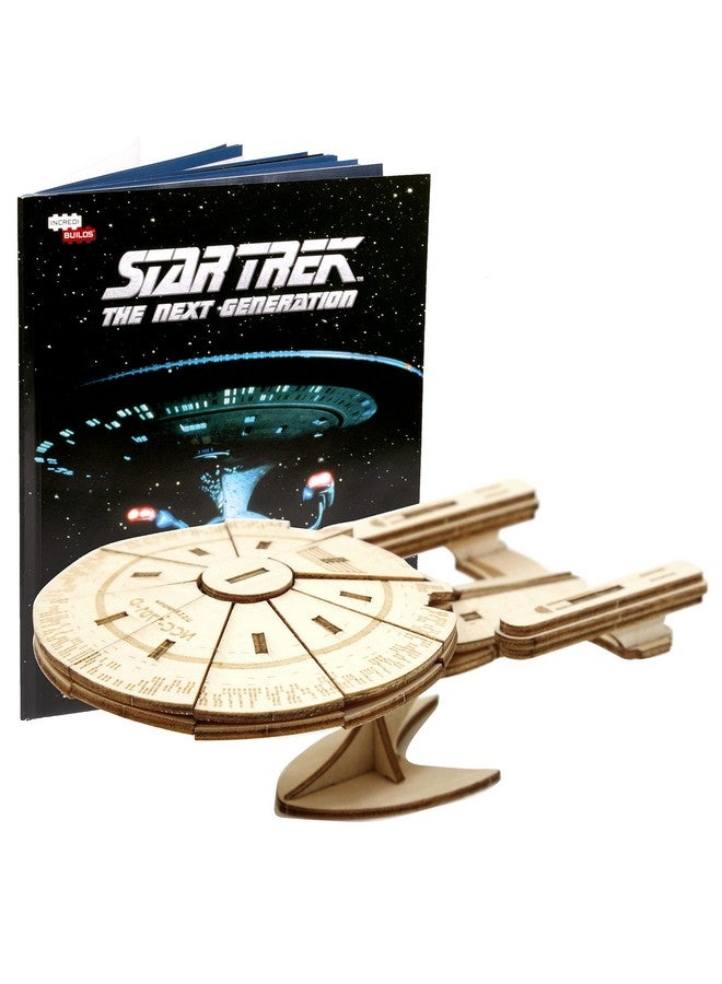 IncrediBuilds Star Trek The Next Generation Enterprise 3D Wood Puzzle Model Figure Kit (50 Pcs) - Build & Paint Your Own 3-D Space Ship Toy - Officially Licensed - No Glue Required - Gift for Kids, Teens & Adults - Image 1