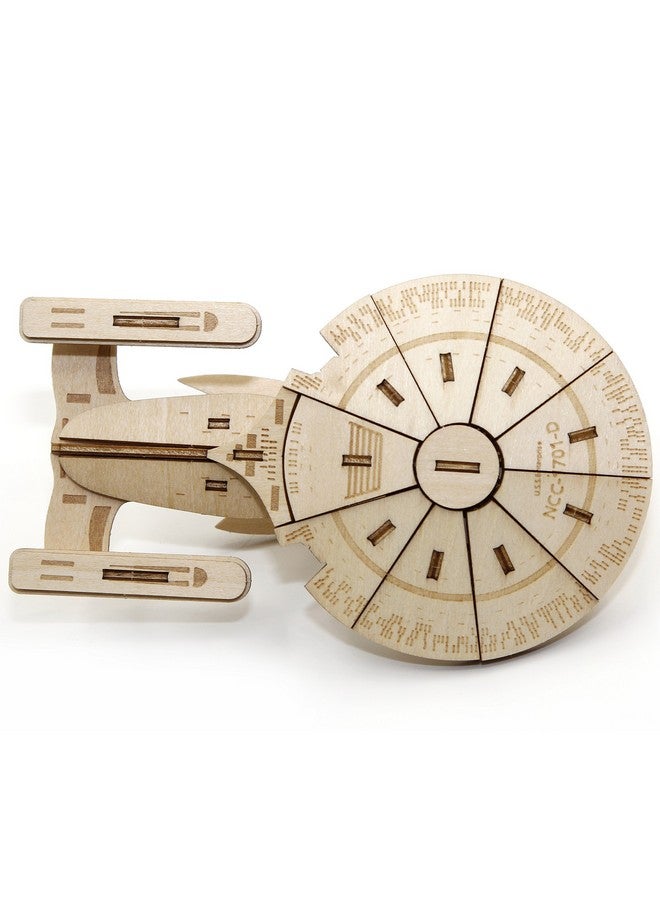 IncrediBuilds Star Trek The Next Generation Enterprise 3D Wood Puzzle Model Figure Kit (50 Pcs) - Build & Paint Your Own 3-D Space Ship Toy - Officially Licensed - No Glue Required - Gift for Kids, Teens & Adults - Image 5