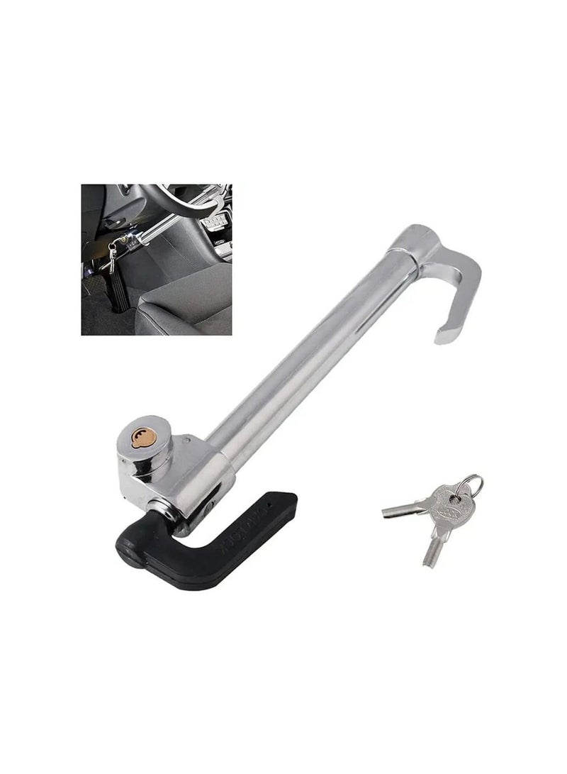 Automobile Lock Clutch The Steering Wheel Lock - Silver Black - Image 1