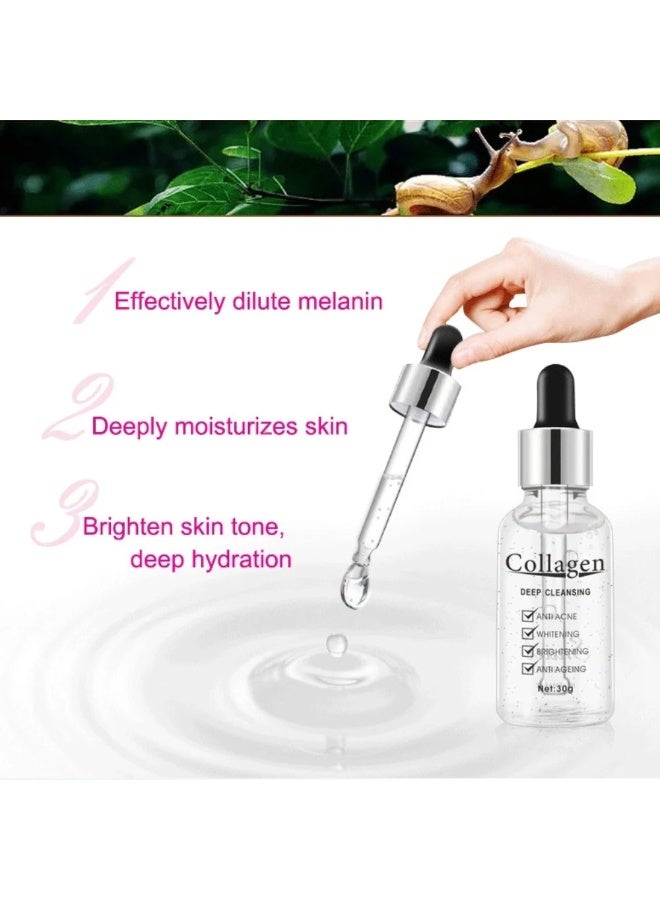 CKTUING Collagen & Snail Deep Cleansing Serum – Hydrating, Anti Acne, Pore Refining & Anti-Aging Formula – 30ml - Image 3
