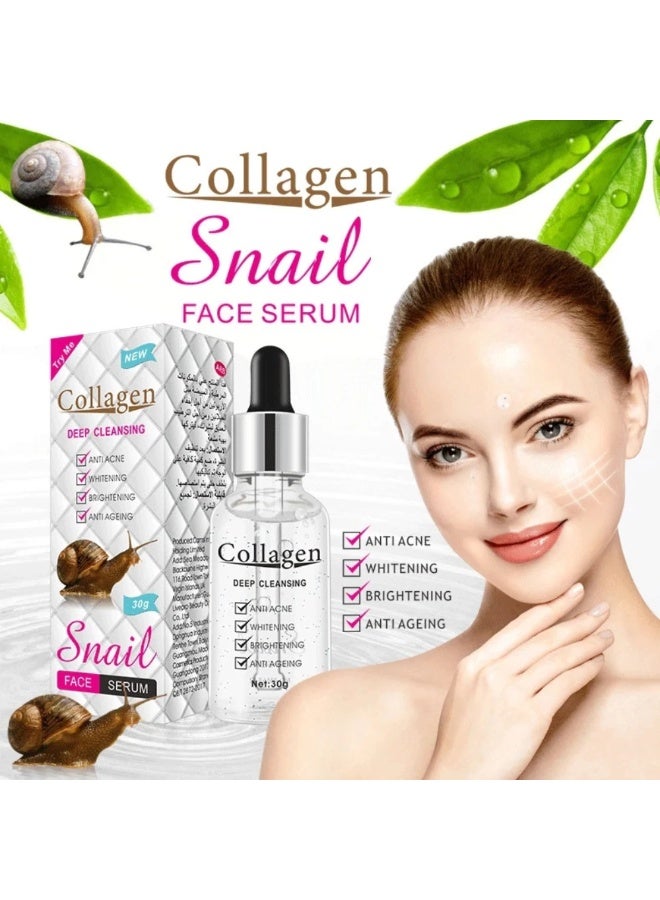 CKTUING Collagen & Snail Deep Cleansing Serum – Hydrating, Anti Acne, Pore Refining & Anti-Aging Formula – 30ml - Image 4