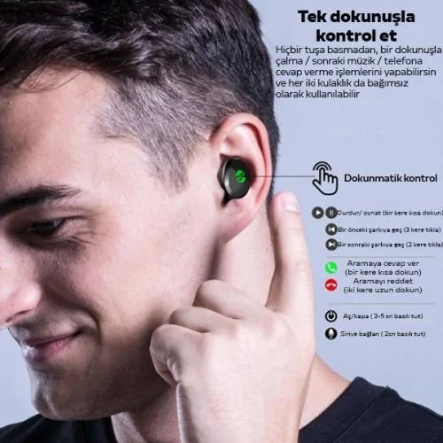 بولهاموبيل Polham Low Ms Gaming Bluetooth Headset with Microphone, Water and Sweat Proof Gaming Headset