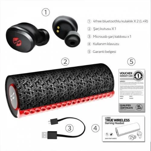 بولهاموبيل Polham Low Ms Gaming Bluetooth Headset with Microphone, Water and Sweat Proof Gaming Headset