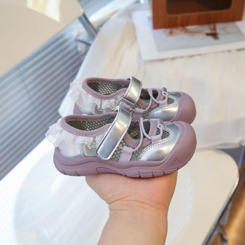 Children''s Cut Out Lace Sneakers, Girls'' Shoes, Shoeskids, Girls'' Shoes, Baby Girl''s Casual Mesh Shoes - Image 4