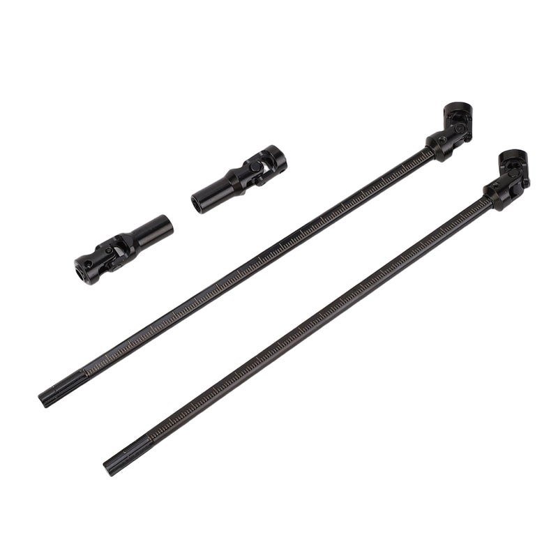 2PCS RC Crawler Driveshafts Stainless Steel Cutting Length Universal RC Joint Drive Shafts for 1/10 LCG Black - Image 2