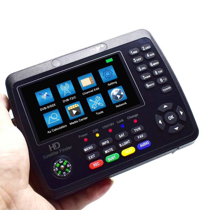 iBRAVEBOX V10 Finder Pro+ Satellite Finder Signal Meter 4000mAh Battery For DVB-S/S2/S2X/T/T2/C Receiver HD Satellite TV Signal Finder 4.3inch LCD Screen - Image 2