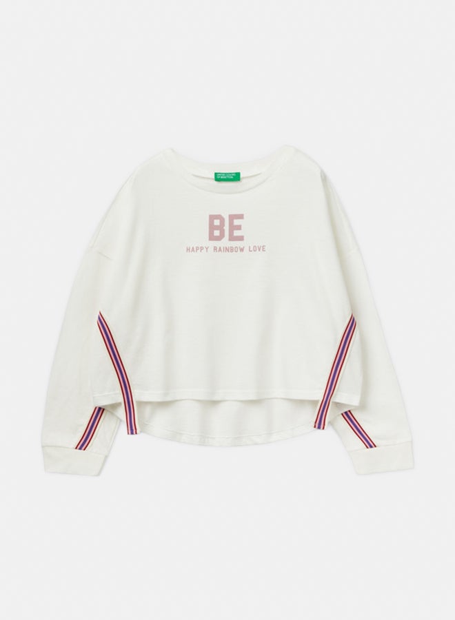 بينيتون تيشرت بنات دافئ بطبعة - Image 2