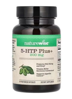 NatureWise 5 HTP Plus 200 mg 30 Vegetarian Capsules  - Image 1