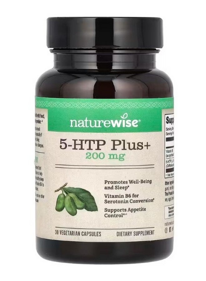 NatureWise 5 HTP Plus 200 mg 30 Vegetarian Capsules - Image 1
