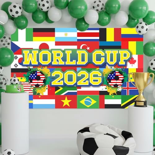 RUIZHUO World Football Tournament Cup Celebration Backdrop 43x71 Inch 2026 Vibrant Soccer Festival Background for World Tournament Cup Party Photo Booth and Football Event Decor - Image 5