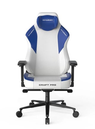 DXRacer Craft Pro Gaming Chair, Extra Wide And Thick Seat Cushion, Adjustable Armrests, Anti-Pinch Hand Protective Cover, Memory Foam Headrest - White & Blue - pzsku/Z68898A00F17A05A8457AZ/45/_/1675946516/bd84c9a2-6a10-417d-ab96-b99749f6a983