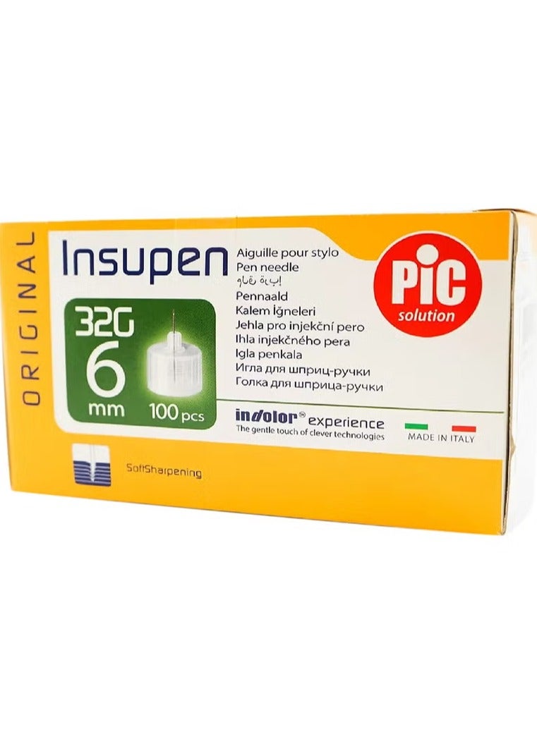 بيك سولوشن إبر قلم إنسولين انسيبسن من بي اي سي سولوشن 32 جم*6مم  عبوة 100 وحدة. - Image 2