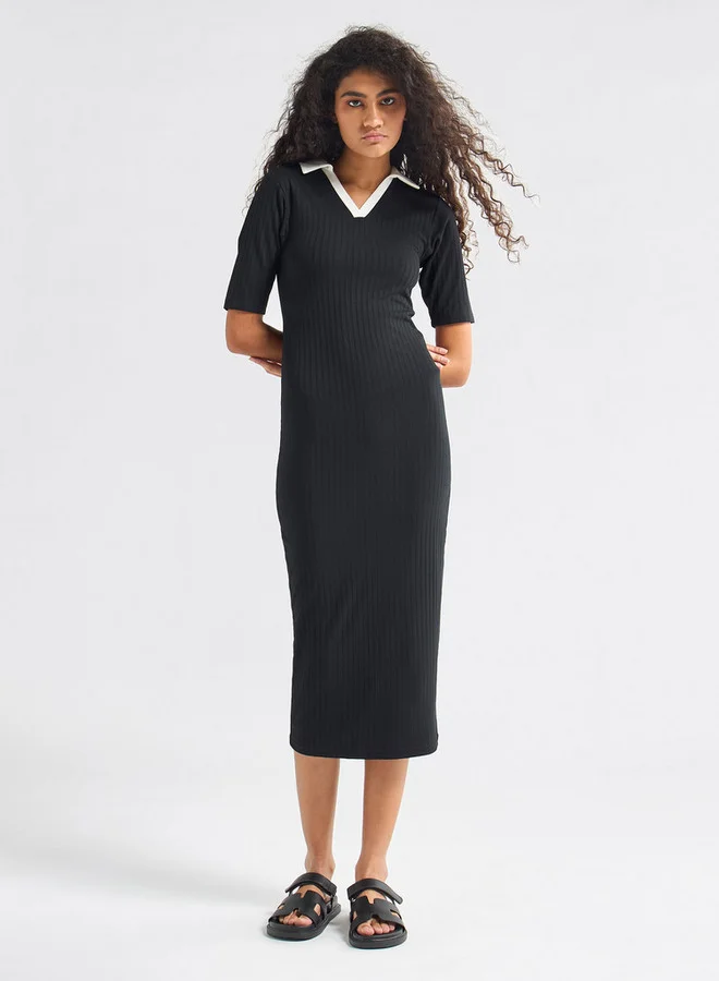 Splash FAV Ribbed Polo Dress