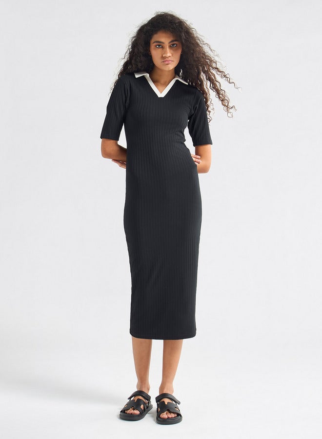 Splash FAV Ribbed Polo Dress - Image 1
