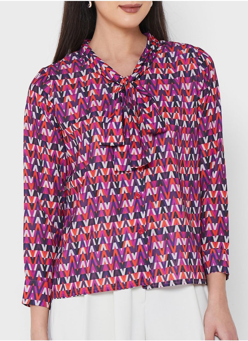 ELLA - Tie Detail Top - Image 1