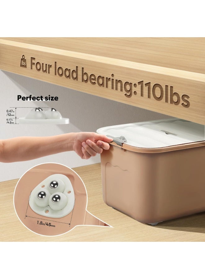 ChicAbode 8PCS ميني عجلات العجلات اللاصقة الذاتية، 360 درجة الدوار البكرات اللاصقة لأجهزة المطبخ، سلالات، صناديق - الثقيلة الفولاذ المقاوم للصدأ الكرة العجلات، لا الحفر، الأبيض - Image 2