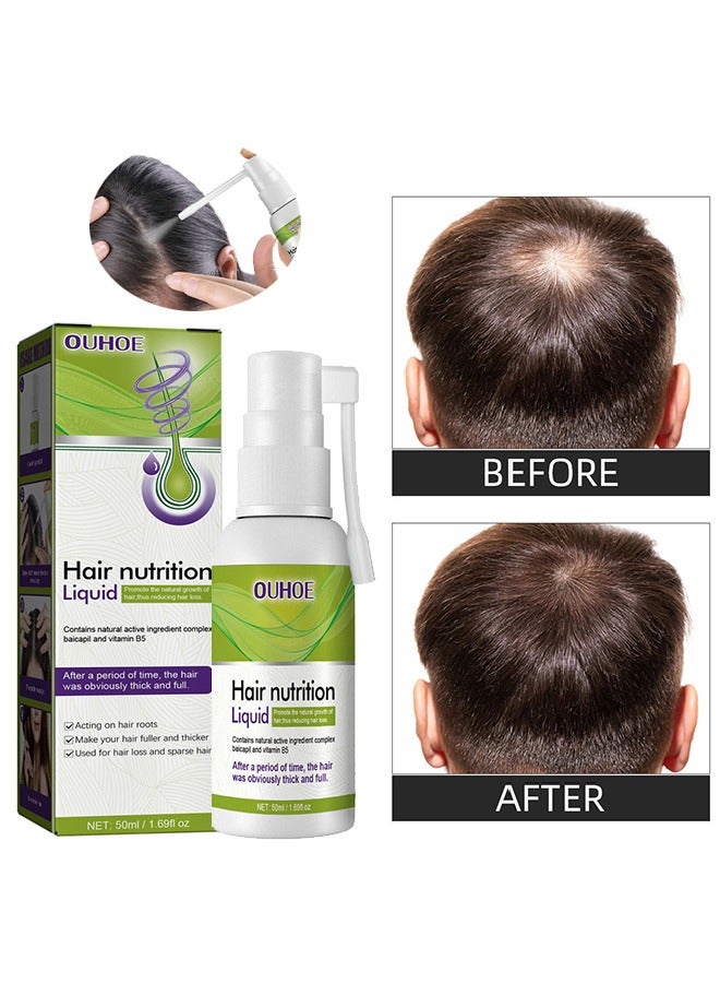 OUHOE Hair Nutriton Liquid- Reduces Hair Loss Spray ,Fuller And Thicker For Hair 50ml - Image 1