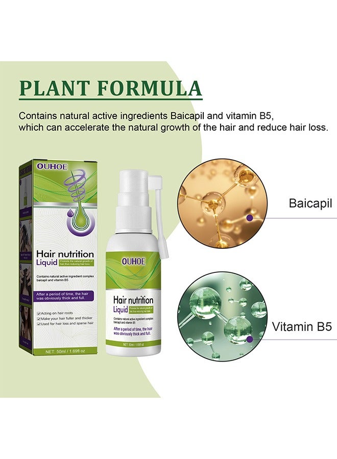 OUHOE Hair Nutriton Liquid- Reduces Hair Loss Spray ,Fuller And Thicker For Hair 50ml - Image 3