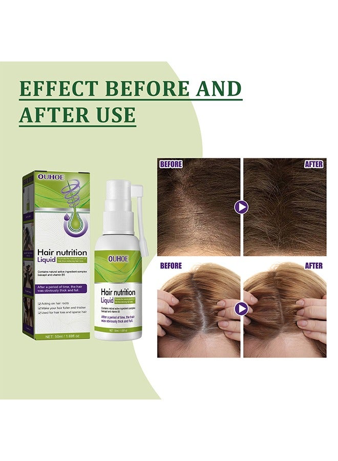 OUHOE Hair Nutriton Liquid- Reduces Hair Loss Spray ,Fuller And Thicker For Hair 50ml - Image 4