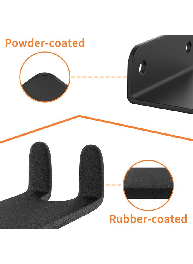 LAMAY 3 Pack Bike Pedal Hanger Wall Mount, Heavy Duty Horizontal Bike Rack for Garage Wall, Holds Up to 70LBS - Image 4