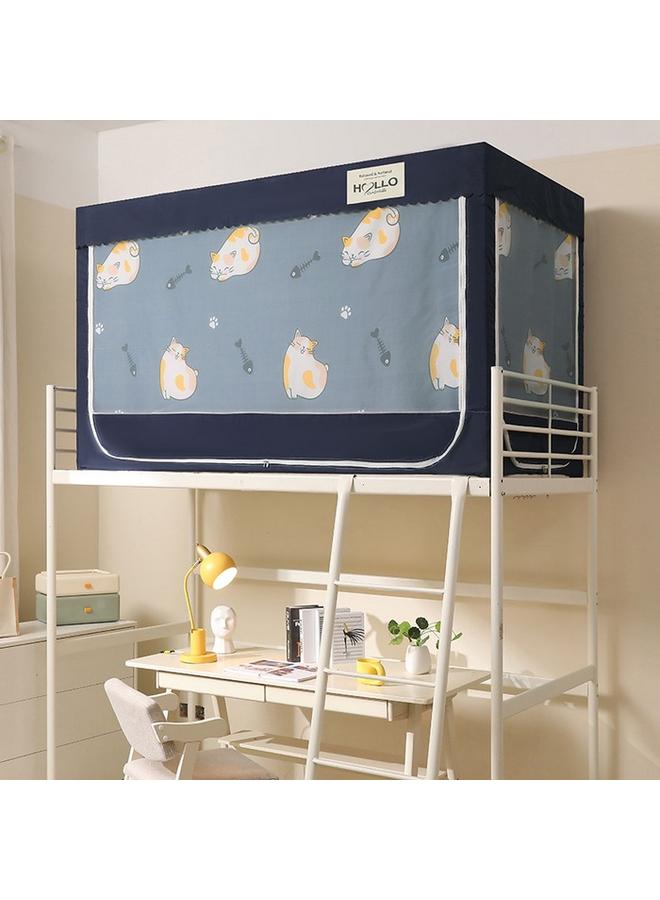 Bluejw Bed Curtain Mosquito Net Dormitory Shading Integrated Upper Bed Lower Bed Universal College Students' Dormitory All-inclusive Enclosed Essential Bed Curtain - Image 1