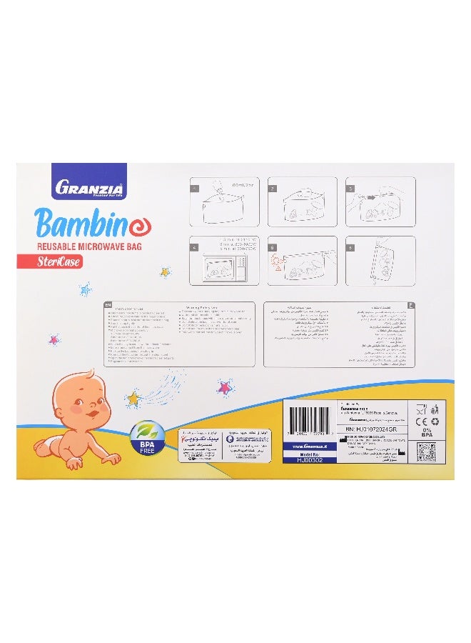 Granzia Stericase – Reusable Microwave Sterilizer Bags (16 Pack) | Steam Clean Baby Bottles, Breast Pump Parts, Pacifiers – BPA-Free & Travel-Friendly - Image 5