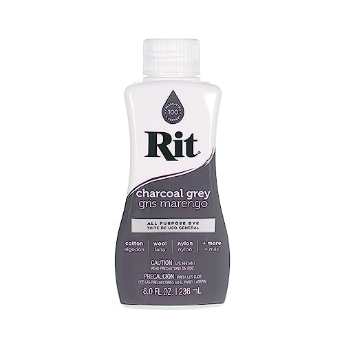 Craft County Rit Dye Liquid – Wide Selection of Colors – 8 Oz. (Charcoal Grey) - Image 1