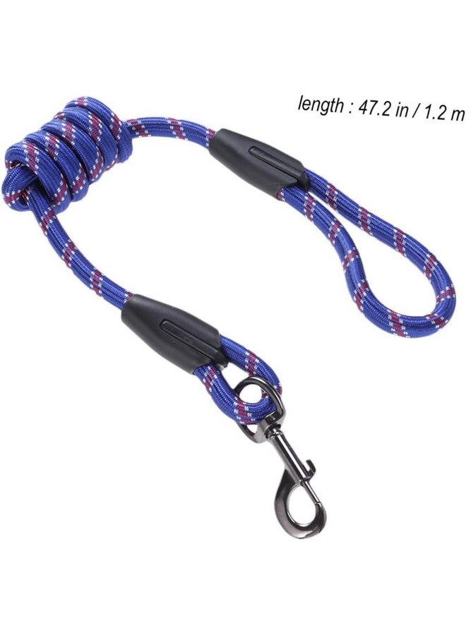 إيميلي بيتس حبل جر للكلاب، حبل جر مقاوم للتآكل للحيوانات الأليفة، حبل جر عالي القوة من النايلون للحيوانات الأليفة للمشي في الهواء الطلق (أزرق غامق) - Image 5
