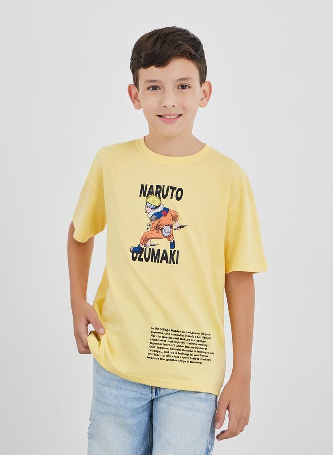 ستايلي تيشيرت ستايلي قصير بأكمام قصيرة وطبعة جرافيك - Image 1