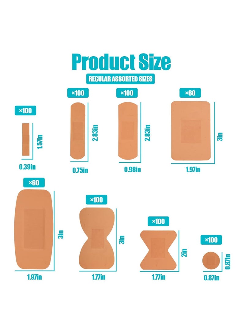 general 160 pieces of various bandages pack various sizes fingertip bandages waterproof bandages breathable adhesive bandages bulk first aid wound care scratch blisters - Image 2