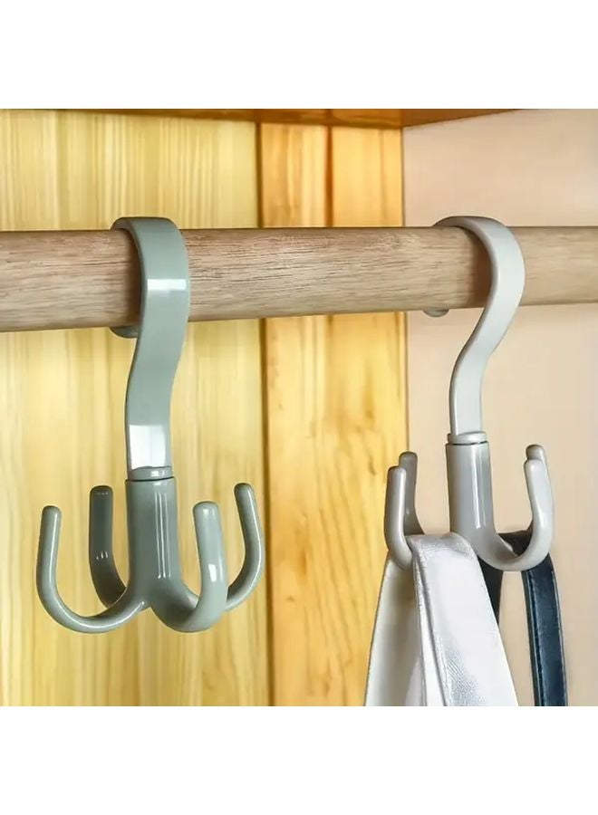 2pcs Random Color 360 Rotating Hanger Wall Mounted Organizer For Ties Belts Hats - Image 2