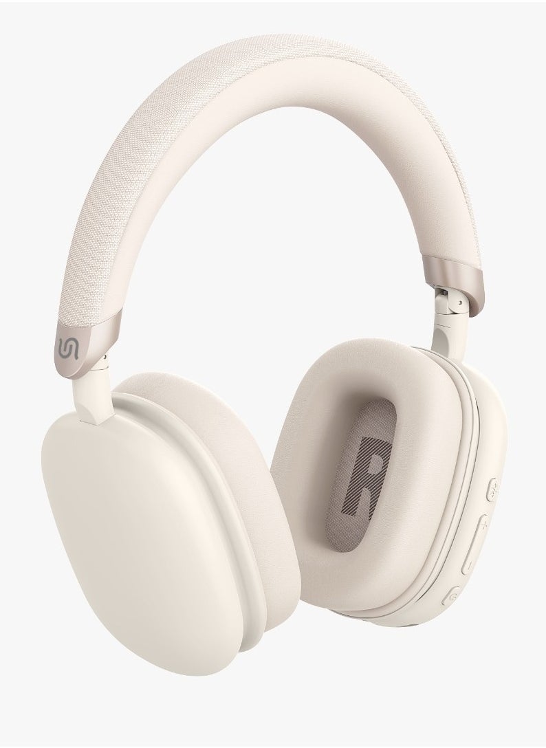 porodo - Vibe Wireless Headphone / Lightweight & Comfortable / Immersive Audio / Extended Battery Life / Stable and Fast Connection Bluetooth v5.3 - Cream - Image 1