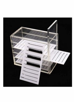 Eyelash Storage Box, Acrylic 5 Layers Clear Box False Holder Case Makeup Display Container, Small and Fashion, Easy to Carry, Protect Eyelashes from Damage